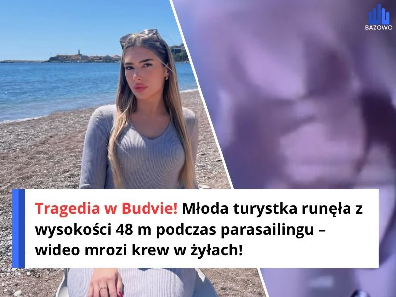 Tragedia w Budvie! Młoda turystka runęła z wysokości 48 m podczas parasailingu – wideo mrozi krew w żyłach!